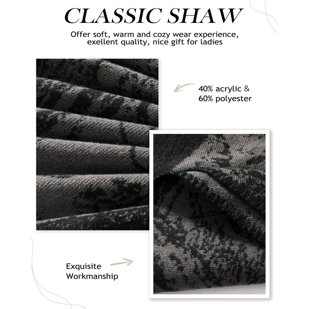 2716 Shawl Wraps For Women- Open Front Ponchos Women Oversized View 4